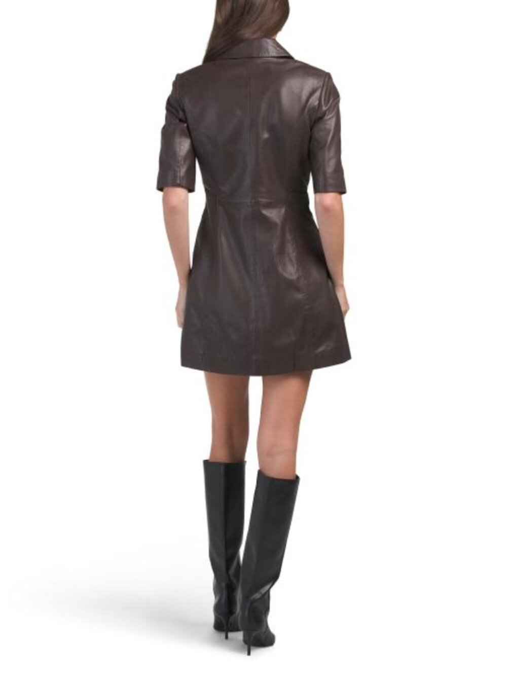 BOD & CHRISTENSEN Leather Bonnie Mini Dress - Picture 2 of 5